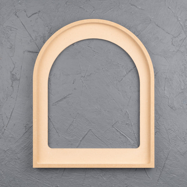 Arch Floating Frame with Black Aluminium Art Board - Gloss/Matte