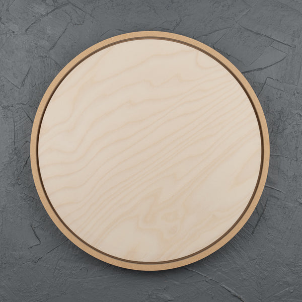 Round Floating Frame with Birch Art Board