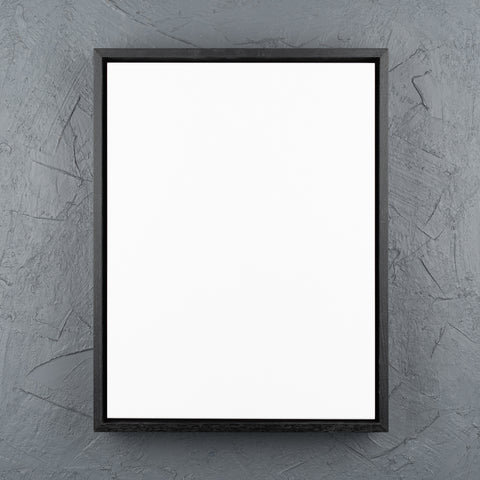 Satin Black Shadow Box Floating Frame with Premium Aluminium Art Board GLOSS White