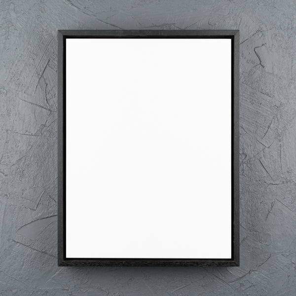 Satin Black Floating Frame with Primed Art Board - Square/Rectangle