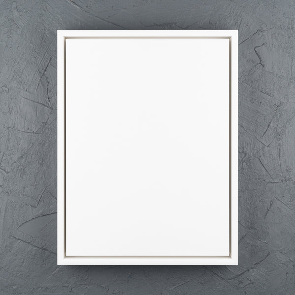 White Floating Frame with Primed Art Board - Square/Rectangle