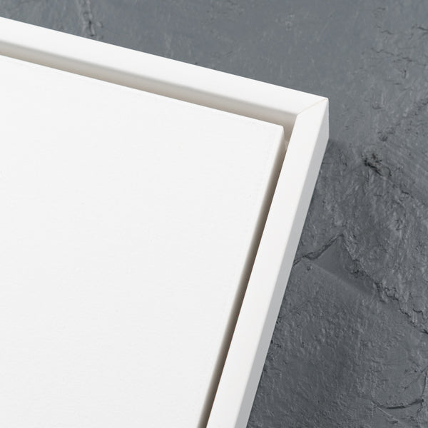 White Floating Frame with Primed Art Board - Square/Rectangle