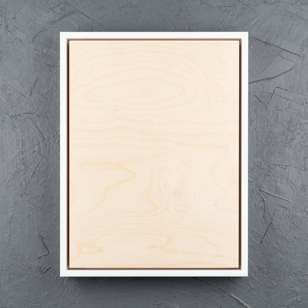 White Shadow Box Floating Frame with Premium Birch Art Board