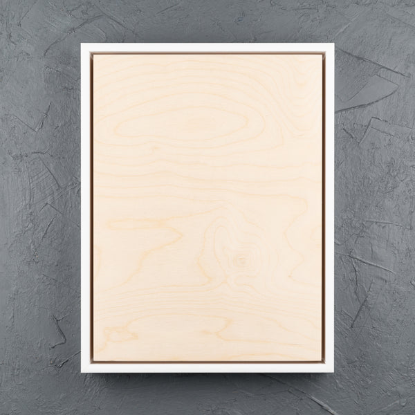 White Floating Frame with Premium Birch Art Board - Square/Rectangle