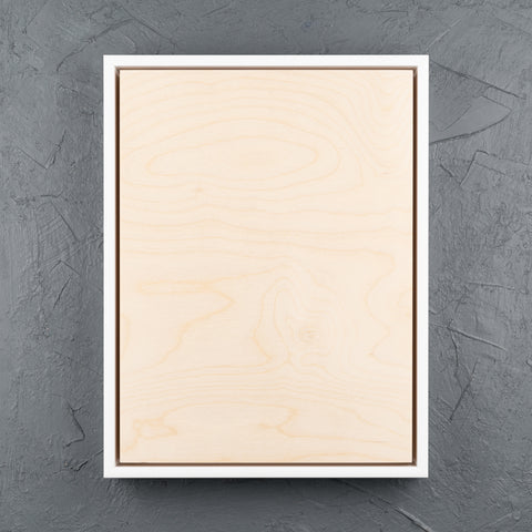White Shadow Box Floating Frame with Premium Birch Art Board