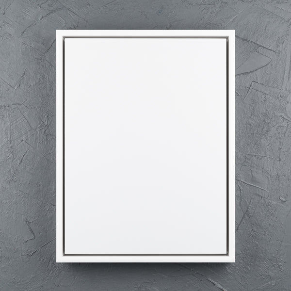 White Floating Frame with Premium White Aluminium Art Board - Gloss/Matte - Square/Rectangle