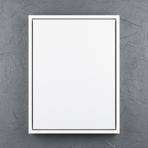 White Shadow Box floating Frame with Premium Aluminium Art Board GLOSS White