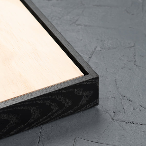 Satin Black Shadow Box Frame with Premium Pine Art Board