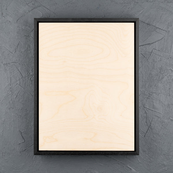 Satin Black Floating Frame with Premium Birch Art Board - Square/Rectangle