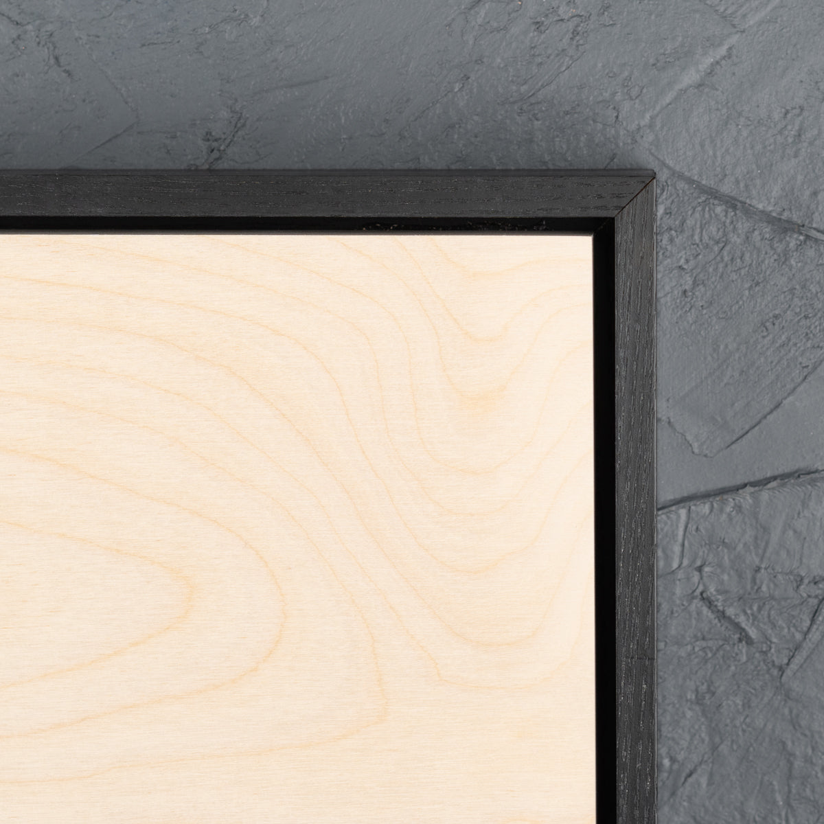 Satin Black Floating Frame with Premium Birch Art Board - Square/Rectangle