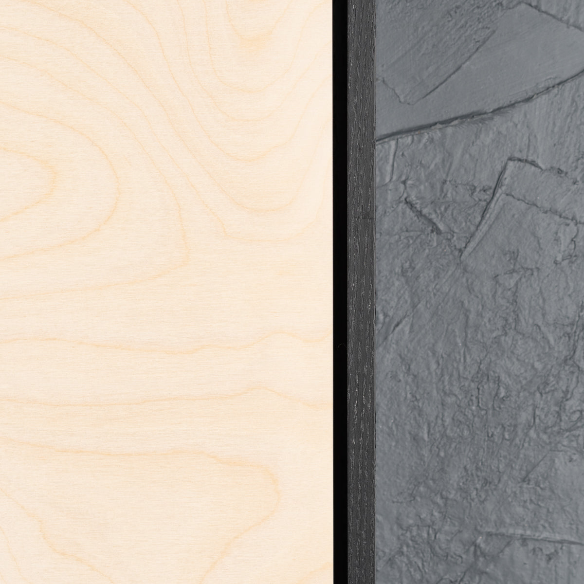 Satin Black Floating Frame with Premium Birch Art Board - Square/Rectangle