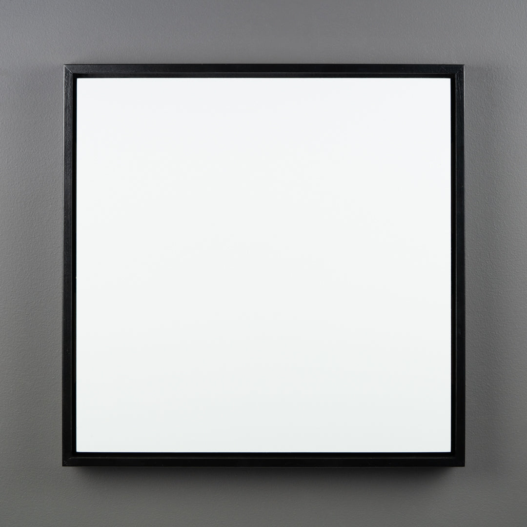 Satin Black Shadow Box Floating Frame with Premium Aluminium Art Board MATTE White