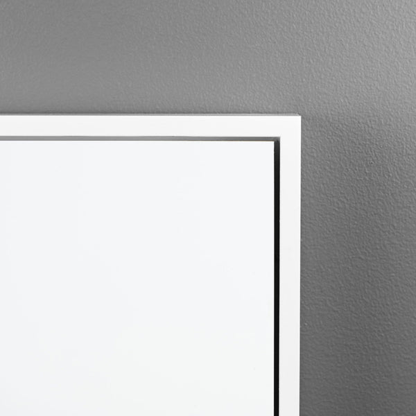 White Shadow Box floating Frame with Premium Aluminium Art Board MATTE White
