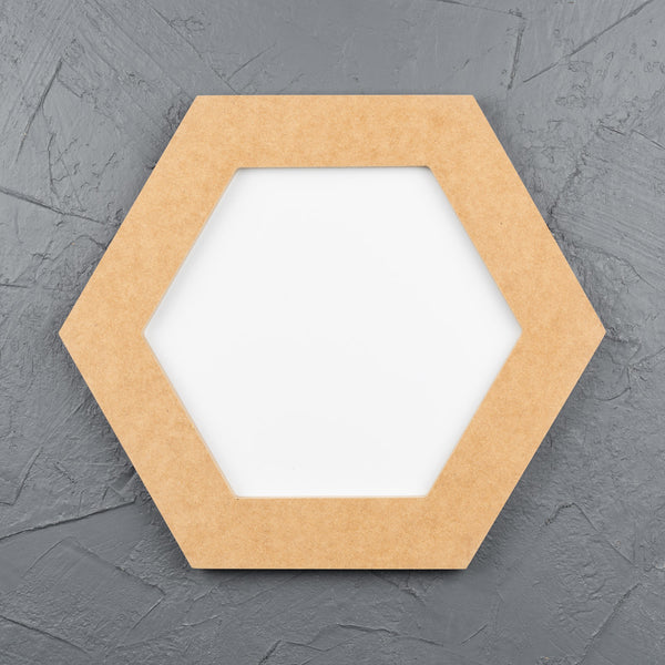 Aluminium Art Boards White - Hexagon