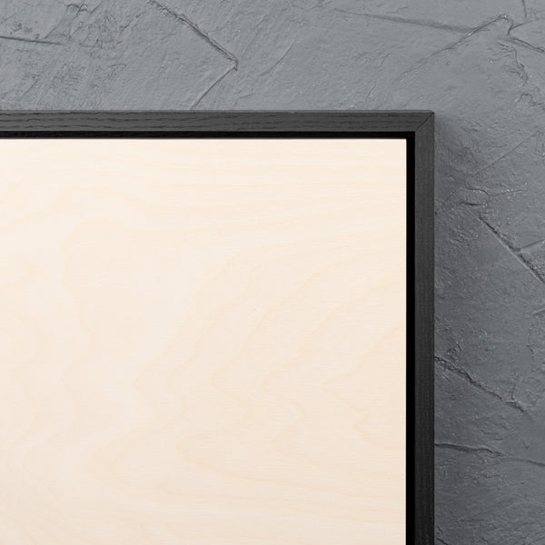 Satin Black Floating Frame with Premium Birch Art Board - Square/Rectangle