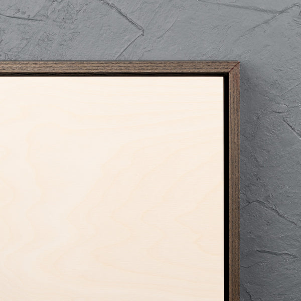 Walnut Floating Frame with Premium Birch Art Board - Square/Rectangle