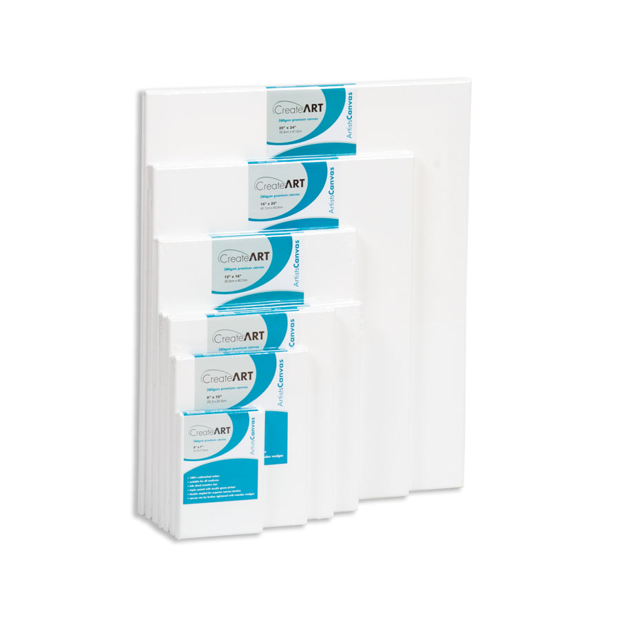 CreateArt 16mm Slim Triple Primed Artist Cotton Canvas
