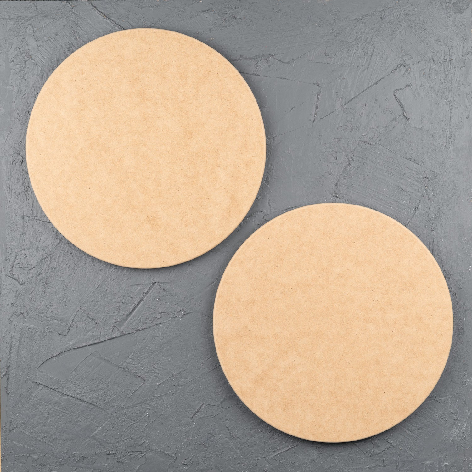 Unprimed Round Art Boards 2pks