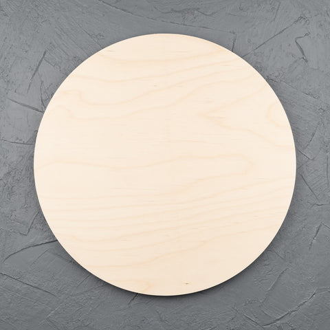 Round natural birch wooden art board for acrylic paints, oil paints, pyrography, charcoal, pastel, structure medium, spray paint, gouache, pencil, resin.