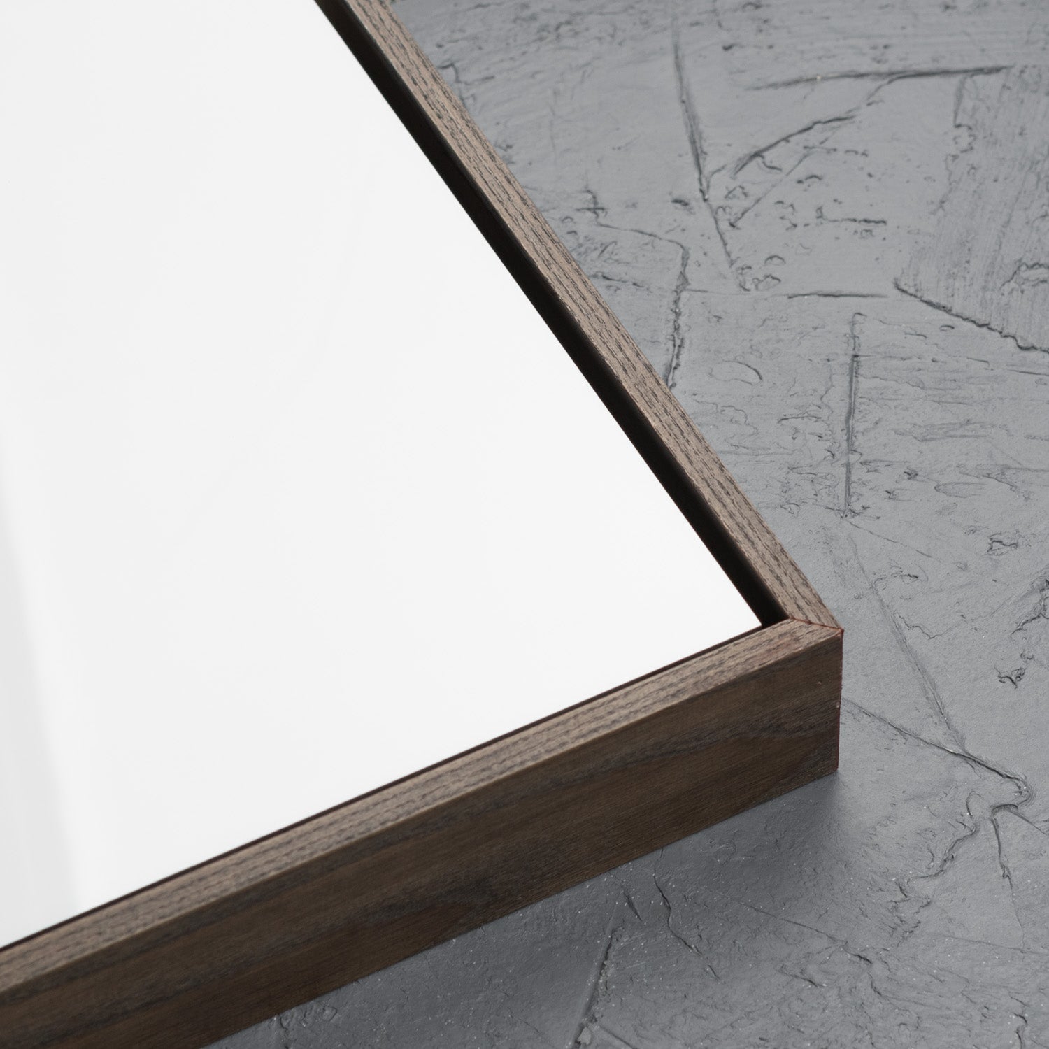 Walnut Floating Frame with Premium White Aluminium Art Board - Gloss/Matte - Square/Rectangle