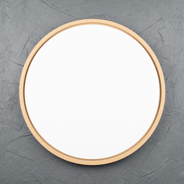 Round Floating Frame with Primed Art Board