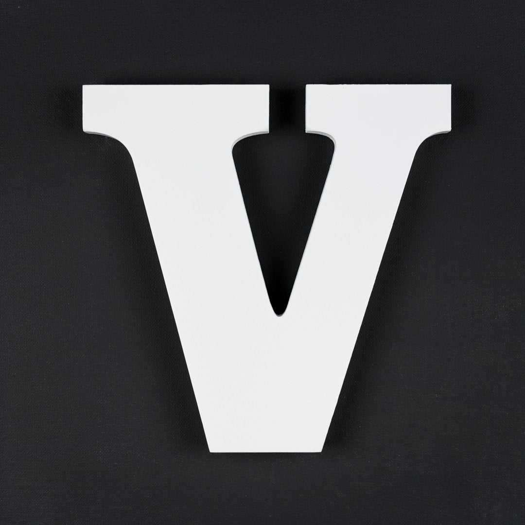V timber letter