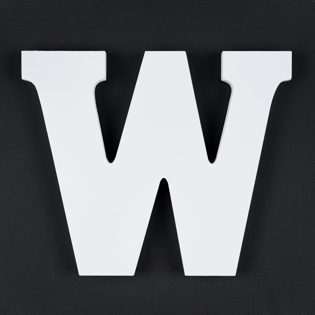 W timber letter