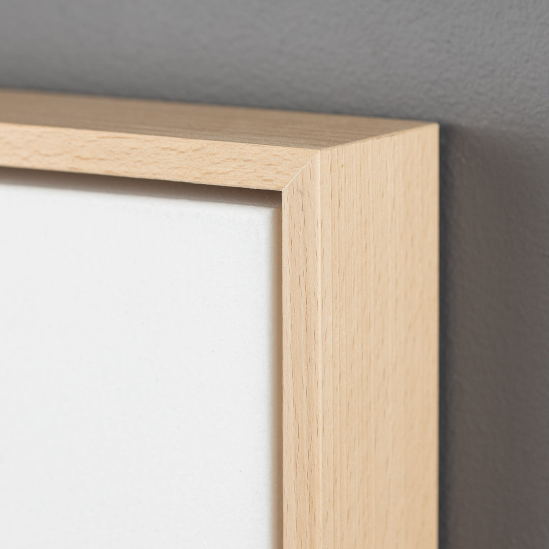 Beech Shadow Box Floating Frame with Primed Art Board