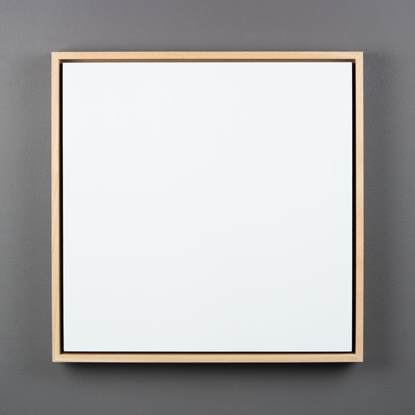 Beech Shadow Box Floating Frame with Premium Aluminium Art Board GLOSS White
