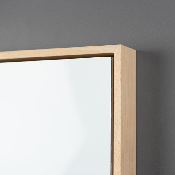 Beech Shadow Box Floating Frame with Premium Aluminium Art Board GLOSS White