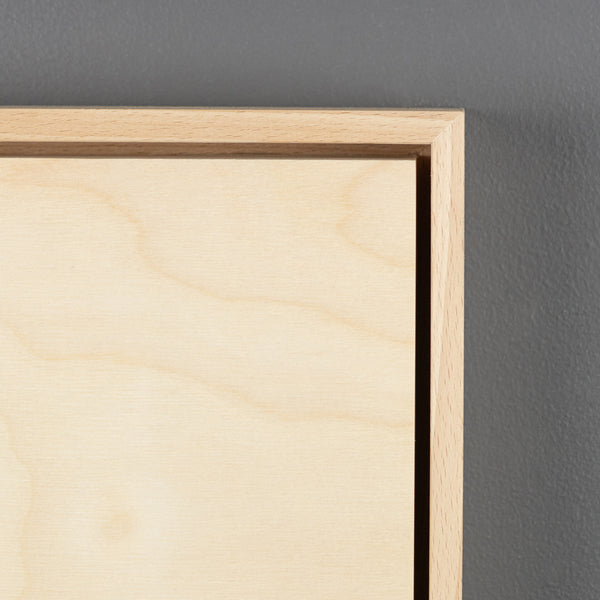Beech Shadow Box Floating Frame with Premium Birch Art Board