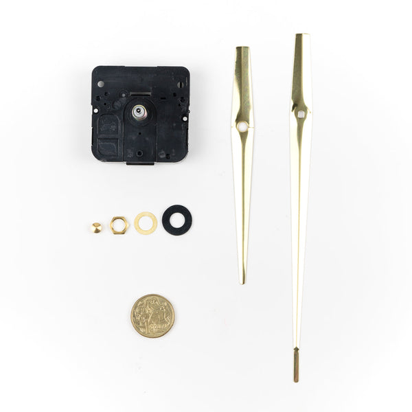 Clock Mechanism & Hand Set 150mm, GOLD